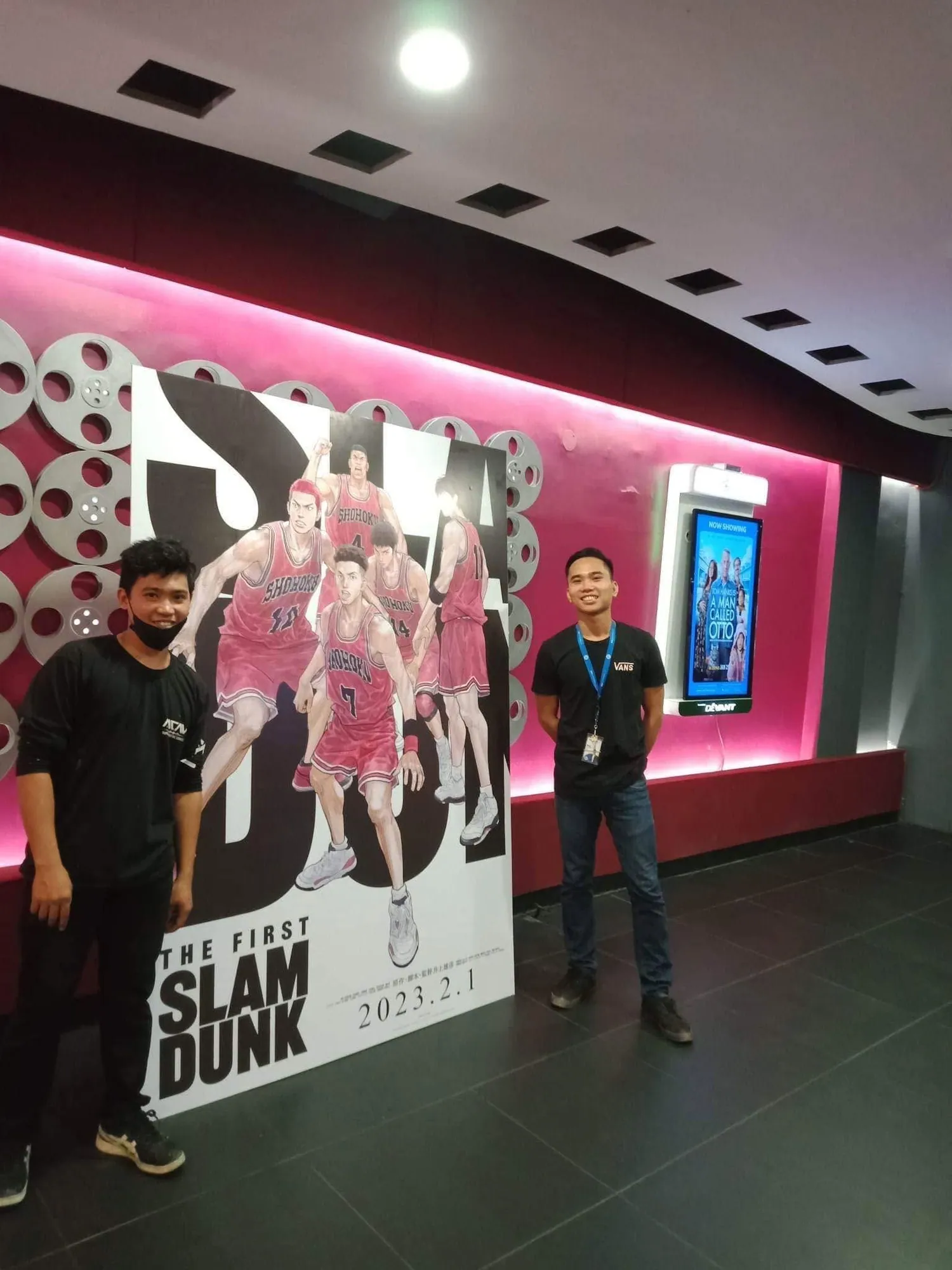 Standee, printed and installed by MCAV