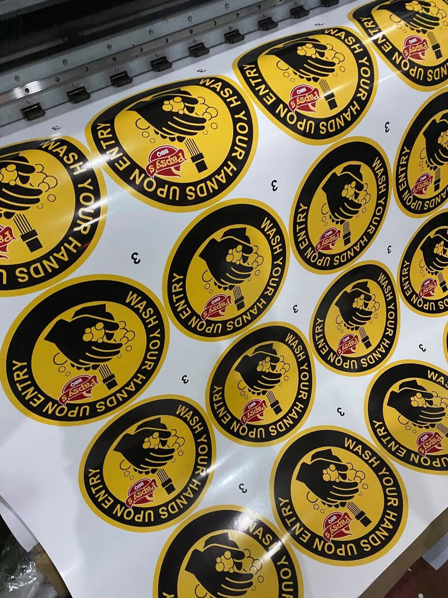 Die-cut stickers, fresh off MCAV's printer