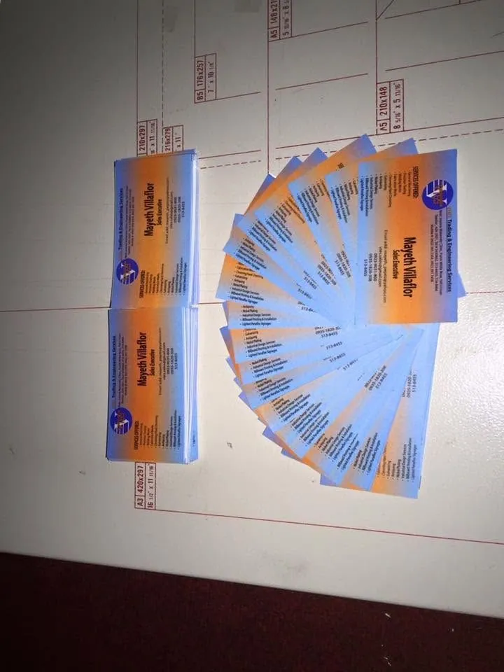 Calling cards, fresh off MCAV's printer