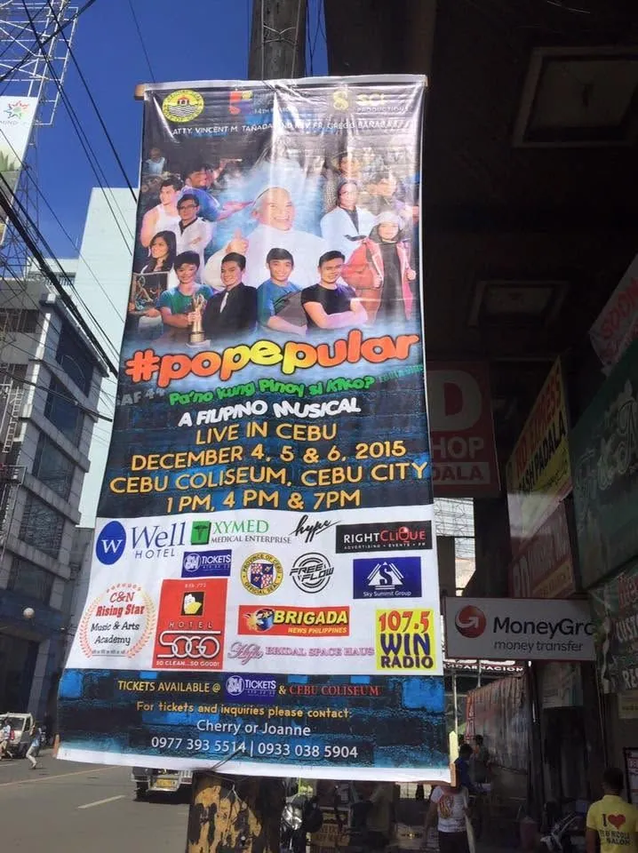 Tarpaulin, printed and installed by MCAV