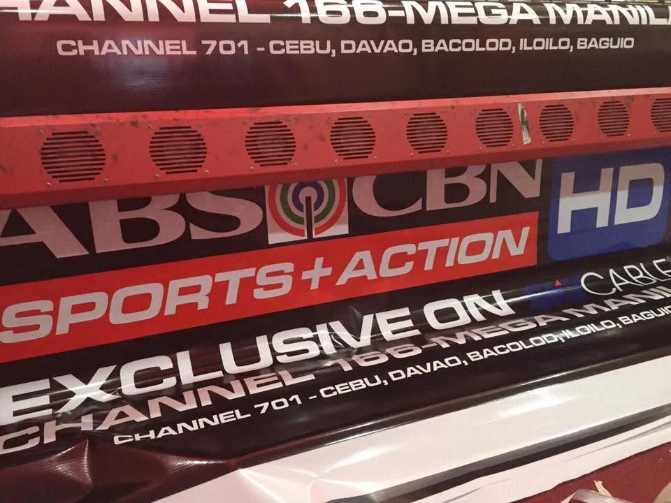 ABS-CBN Sports+Action tarpaulin, fresh off MCAV's printer