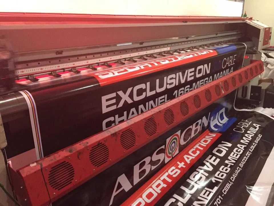 ABS-CBN Sports+Action tarpaulin, fresh off MCAV's printer