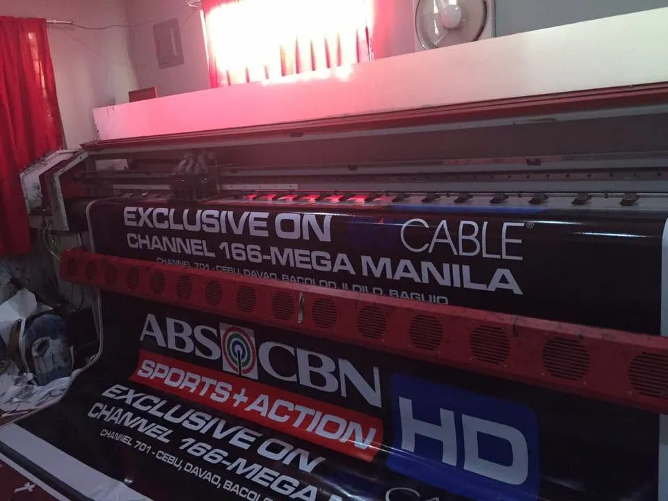 ABS-CBN Sports+Action tarpaulin, fresh off MCAV's printer