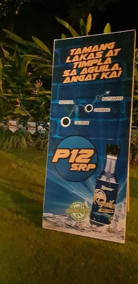 Aguila standee, printed and installed by MCAV