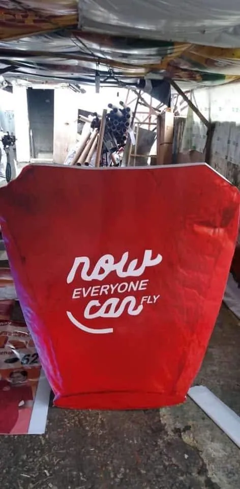 AirAsia standee, fresh off MCAV's printer