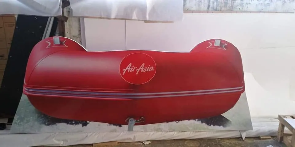 AirAsia standee, fresh off MCAV's printer