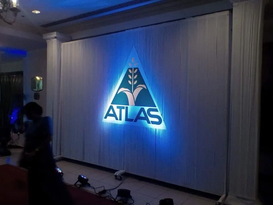 Atlas Fertilizer Corporation lighted sign, printed and installed by MCAV