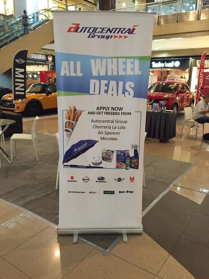 Autocentral Group roll-up banner, printed and installed by MCAV