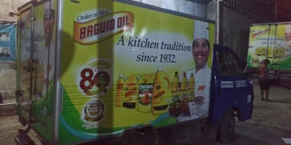 Baguio Oil vehicle wrap, printed and installed by MCAV