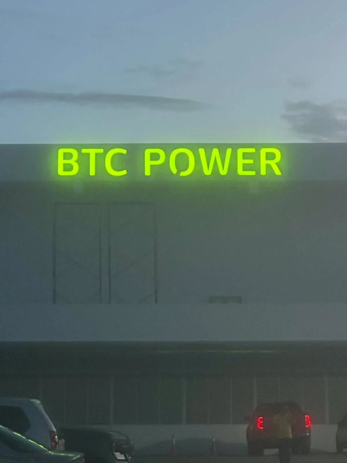BTC Power lighted sign, printed and installed by MCAV