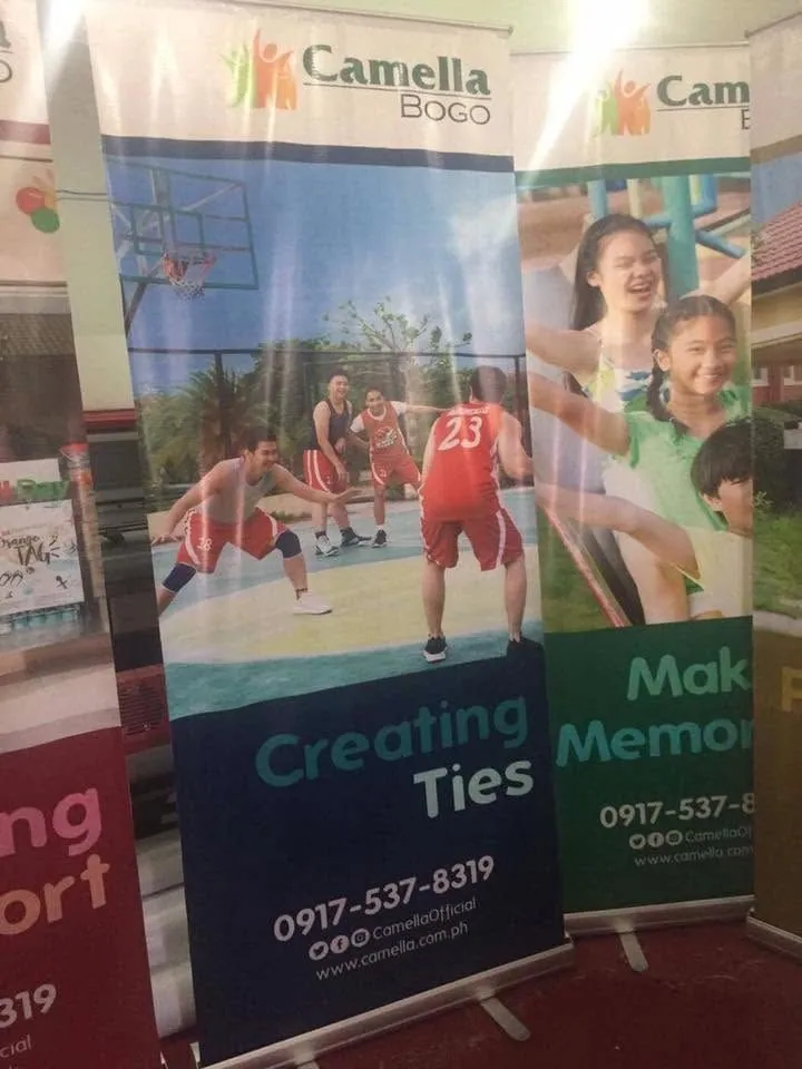 Camella roll-up banner, fresh off MCAV's printer