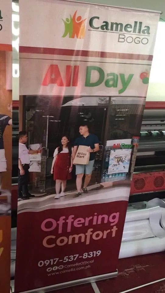 Camella roll-up banner, fresh off MCAV's printer