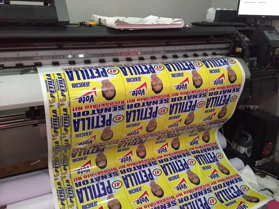 Election campaign tarpaulin, fresh off MCAV's printer