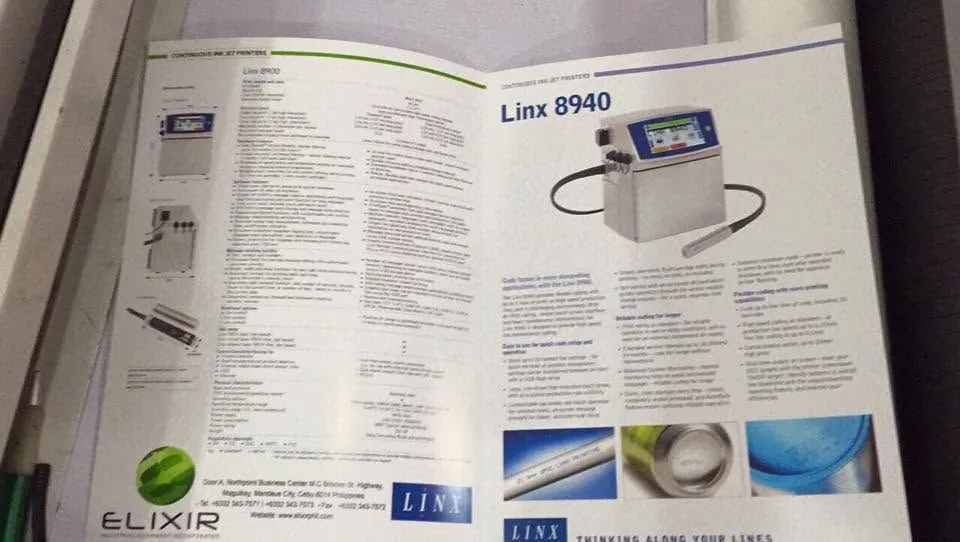 Elixir Industrial Equipment brochures, fresh off MCAV's printer