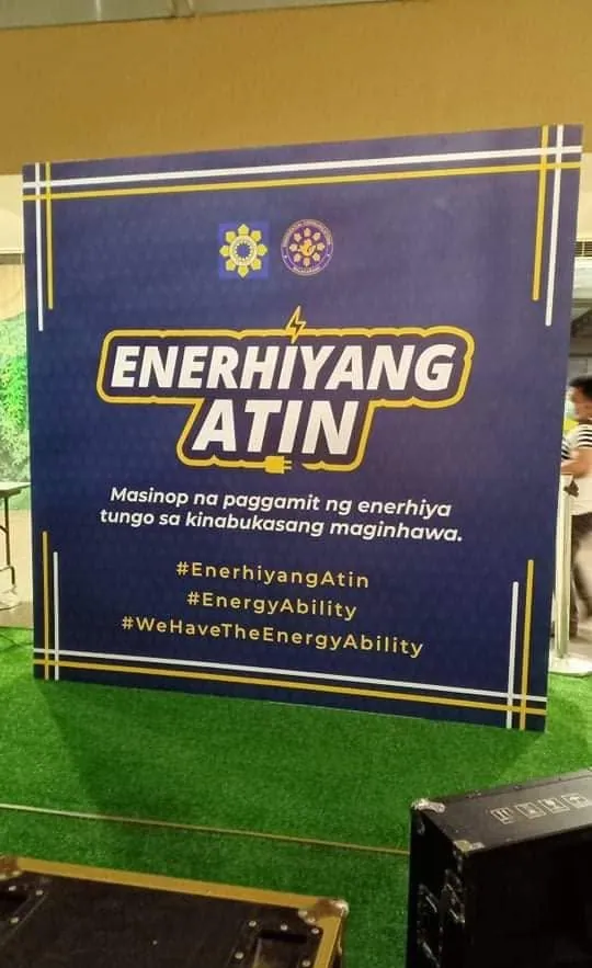 Enerhiyang Atin standee, printed and installed by MCAV