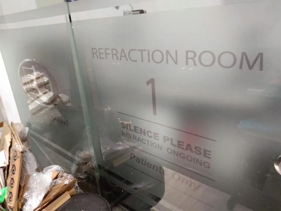 Executive Optical vinyl graphics, printed and installed by MCAV
