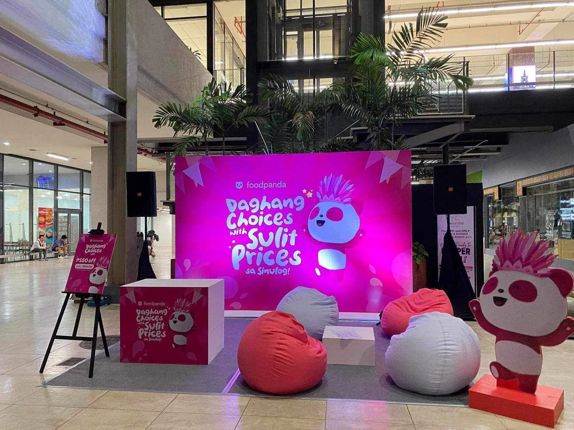 foodpanda display banner, printed and installed by MCAV