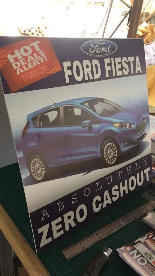 Ford standee, fresh off MCAV's printer