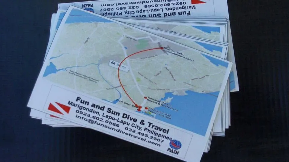 Fun and Sun Dive & Travel flyers, fresh off MCAV's printer
