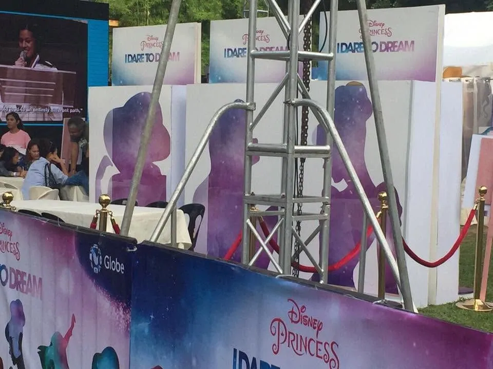 Globe framed tarpaulin, printed and installed by MCAV