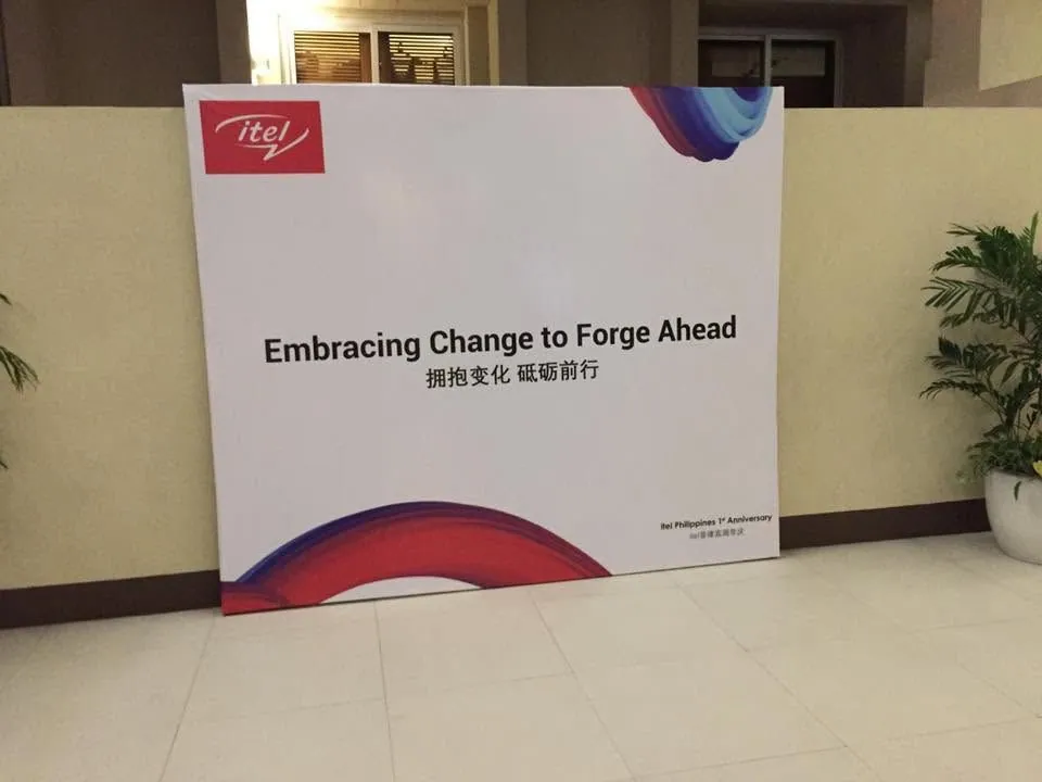 itel tarpaulin, printed and installed by MCAV