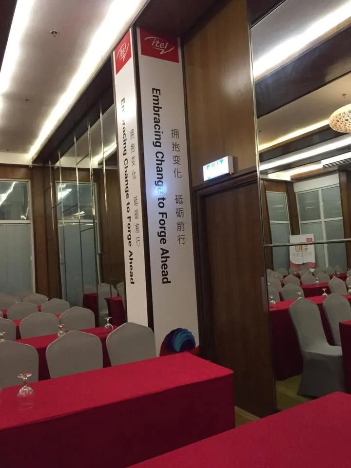 itel tarpaulin, printed and installed by MCAV