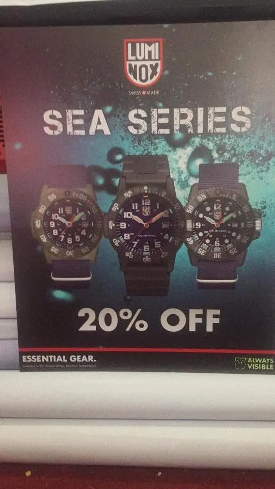 Luminox posters, fresh off MCAV's printer