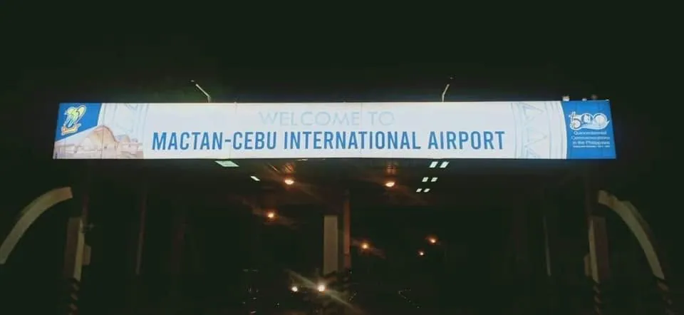 Mactan-Cebu International Airport Panaflex sign at Mactan-Cebu International Airport, printed and installed by MCAV