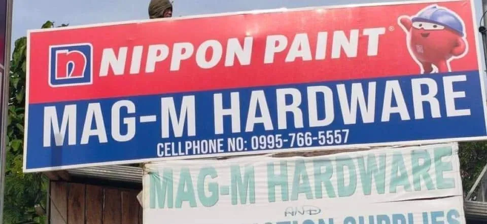 Mag-M Hardware Panaflex sign, printed and installed by MCAV
