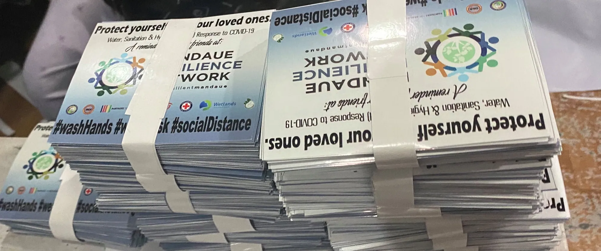 Mandaue Resilience Network labels, fresh off MCAV's printer