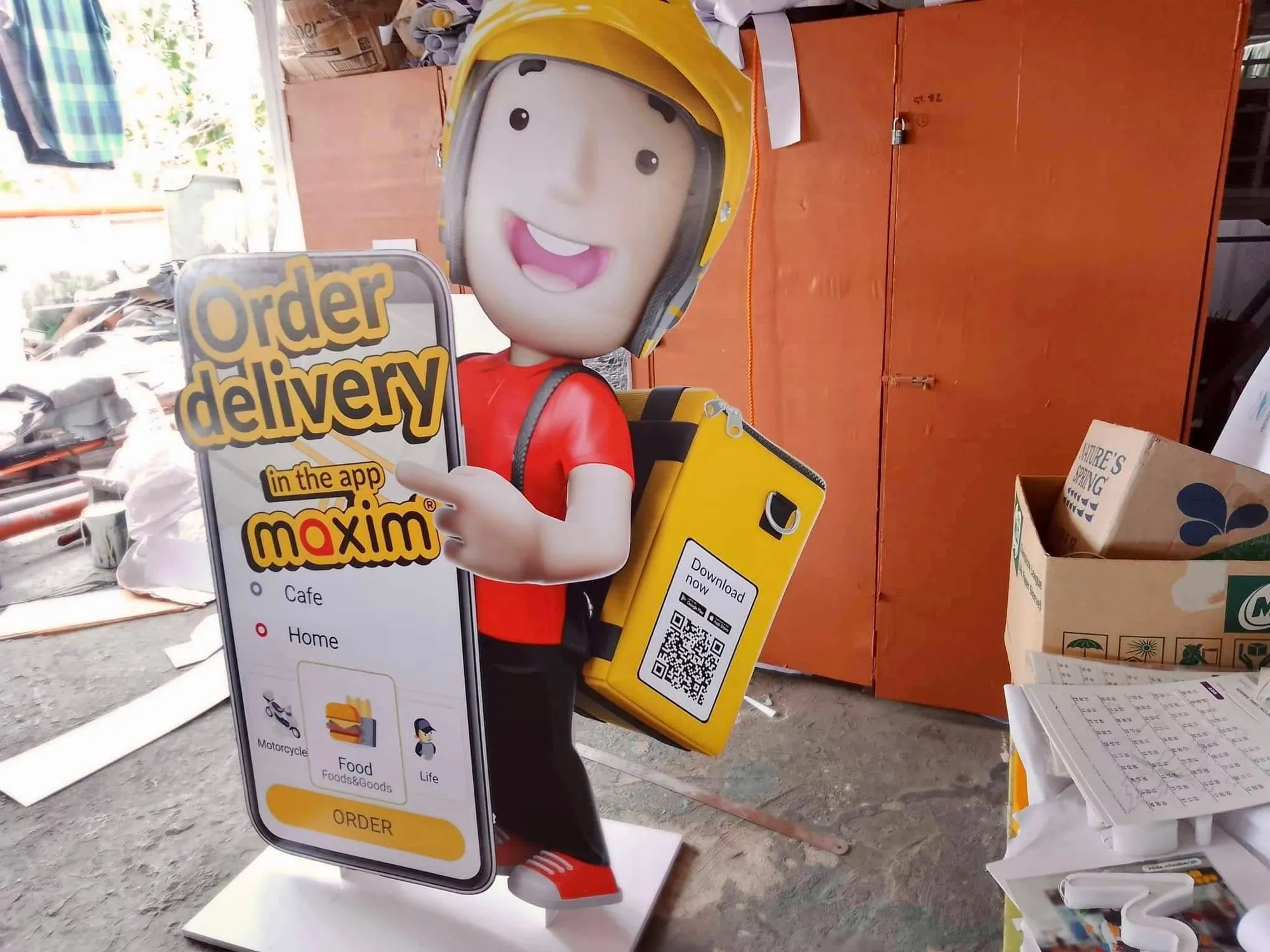 Maxim standee, fresh off MCAV's printer