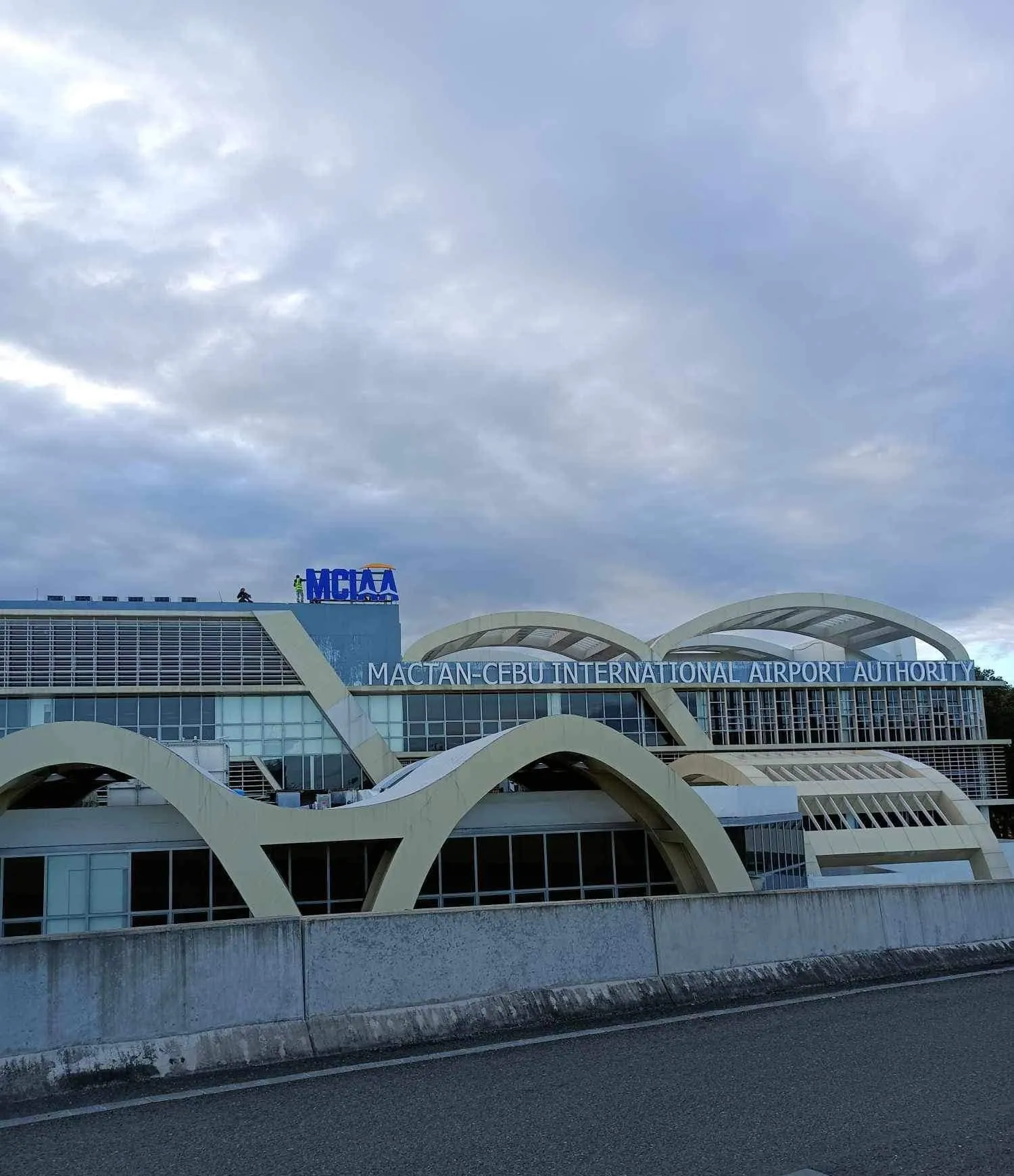 MCIAA acrylic built-up letters at MCIAA building, Lapu-Lapu City, Cebu, printed and installed by MCAV