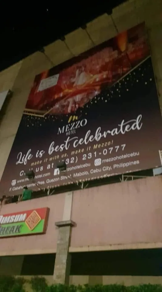 Mezzo Hotel billboard, printed and installed by MCAV