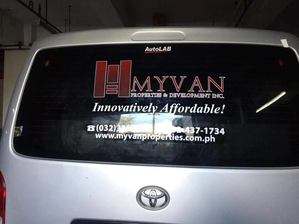MyVan Properties & Development Inc. vinyl graphics, printed and installed by MCAV