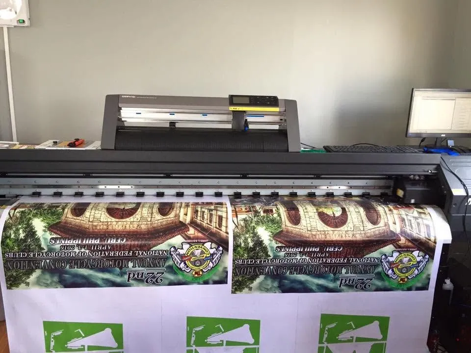 National Federation of Motorcycle Clubs tarpaulin, fresh off MCAV's printer