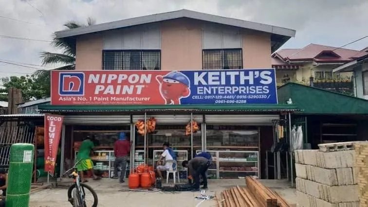 Nippon Paint Panaflex sign, printed and installed by MCAV