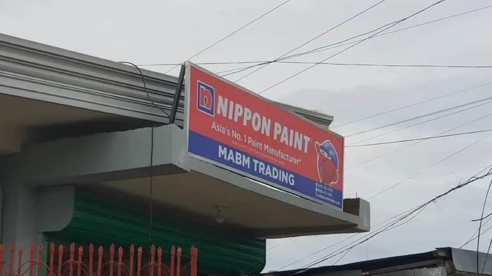 Nippon Paint Panaflex sign, printed and installed by MCAV