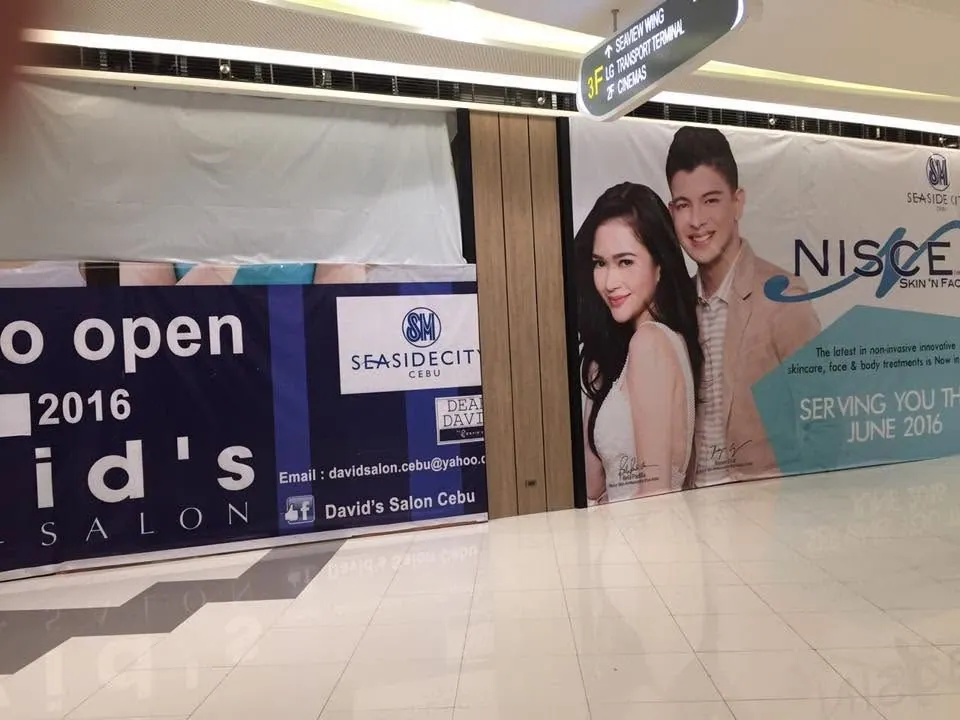 Nisce Skin 'N Face tarpaulin at SM Seaside City Cebu, printed and installed by MCAV