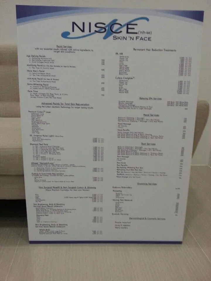 Nisce Skin 'N Face sintra board display, printed and installed by MCAV