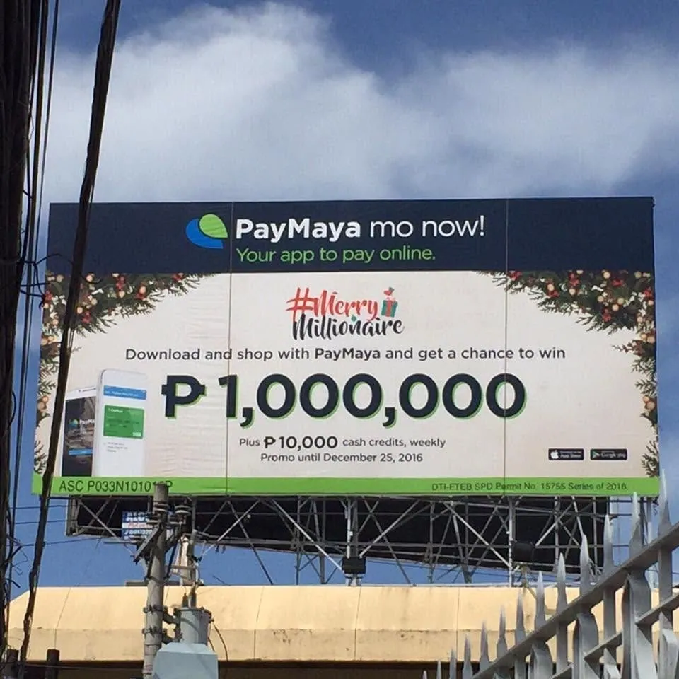 PayMaya billboard, printed and installed by MCAV