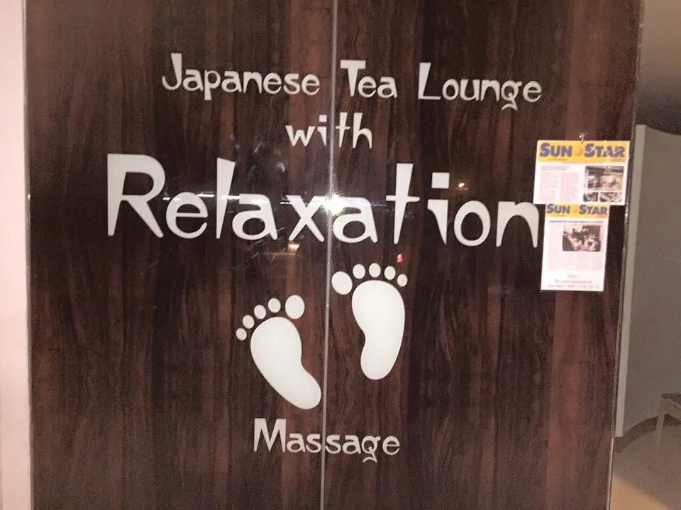 Relaxation Japanese Tea Lounge vinyl graphics, printed and installed by MCAV