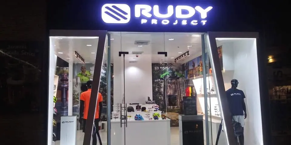 Rudy Project lighted sign, printed and installed by MCAV