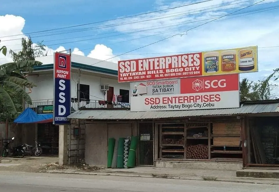 SSD Enterprises Panaflex sign at Taytay, Bogo City, Cebu, printed and installed by MCAV