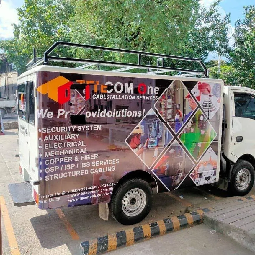 Telcom One vehicle wrap, printed and installed by MCAV