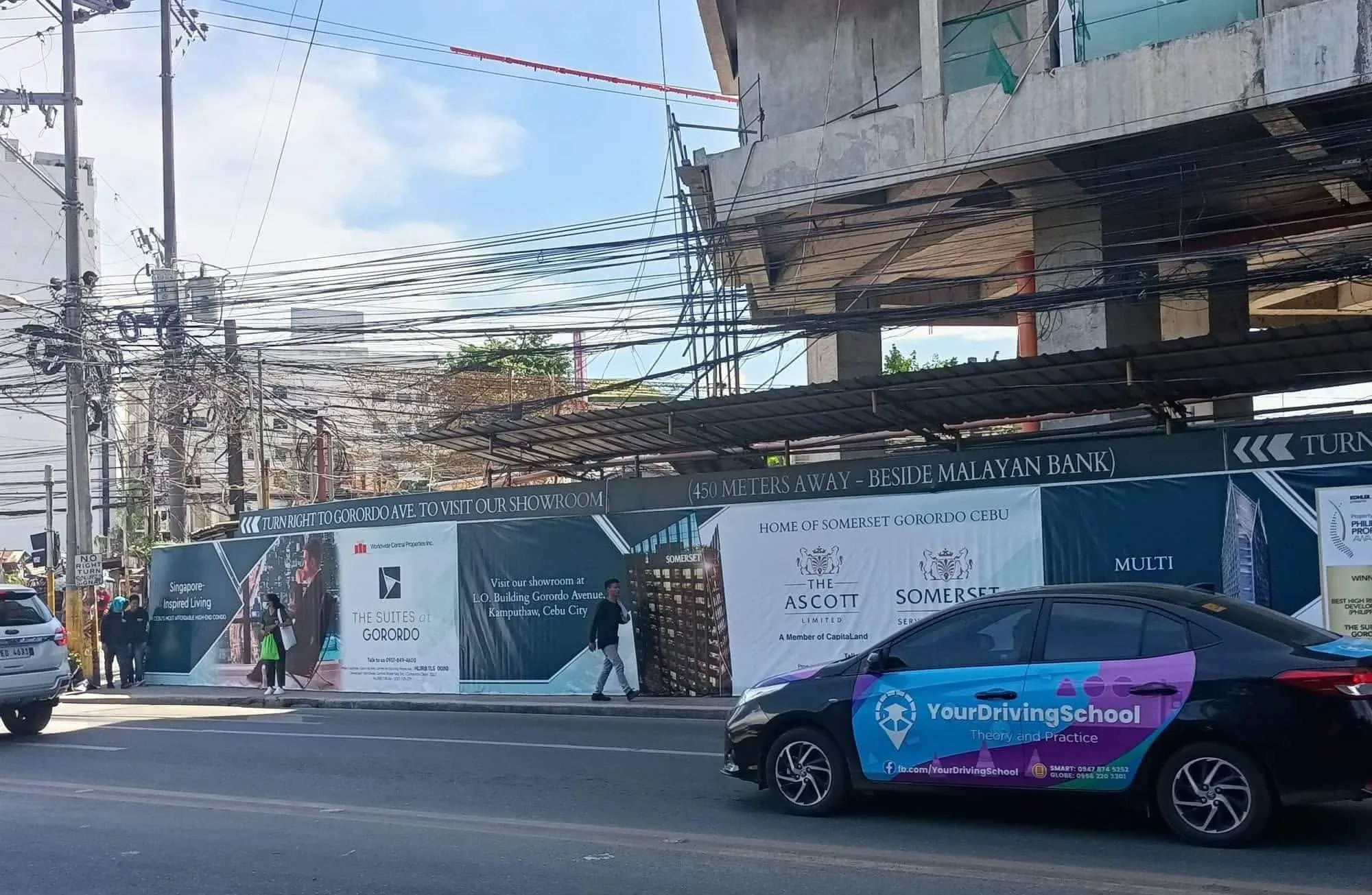 The Suites at Gorordo tarpaulin, printed and installed by MCAV