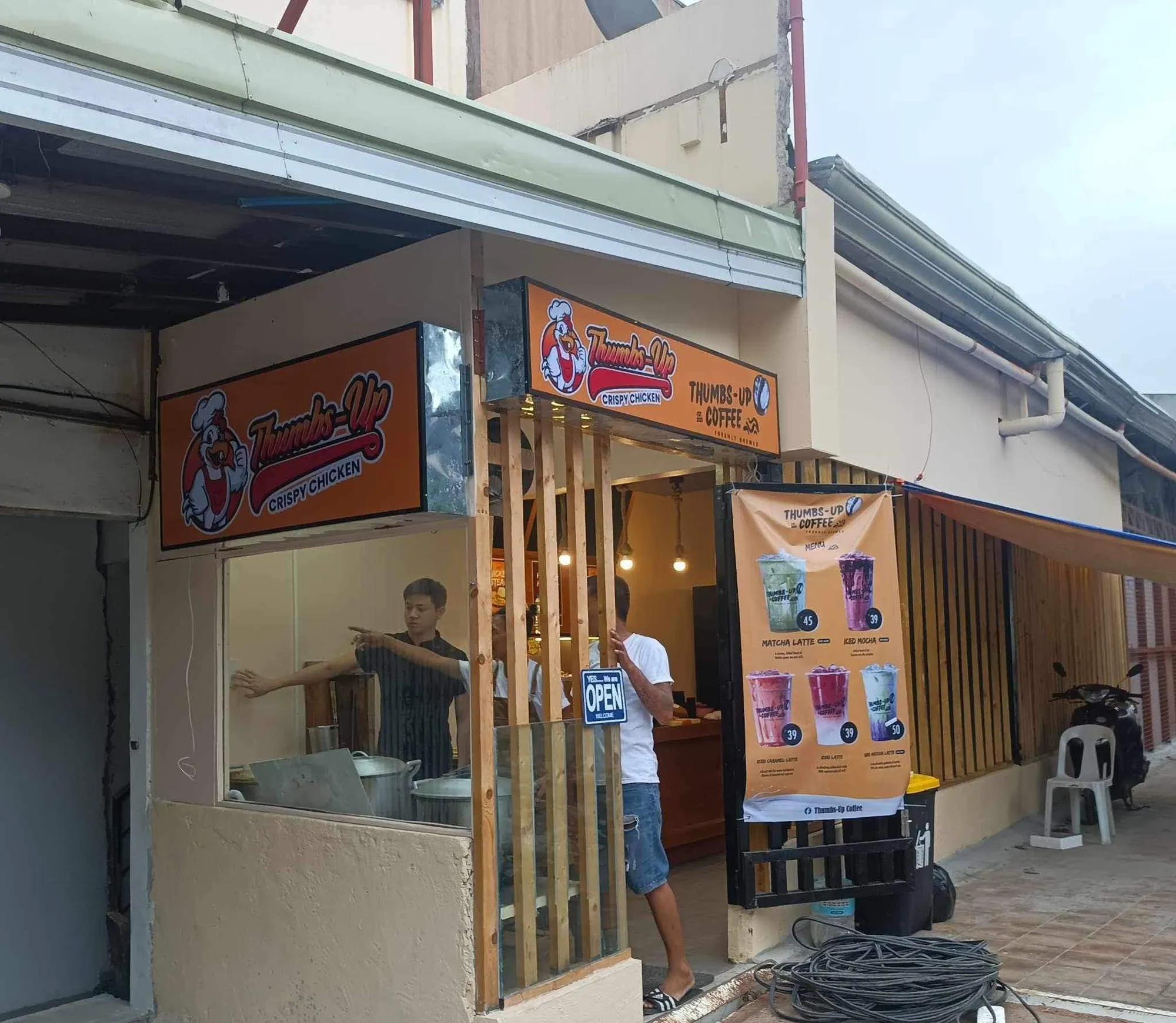 Thumbs-Up Crispy Chicken lighted sign, printed and installed by MCAV