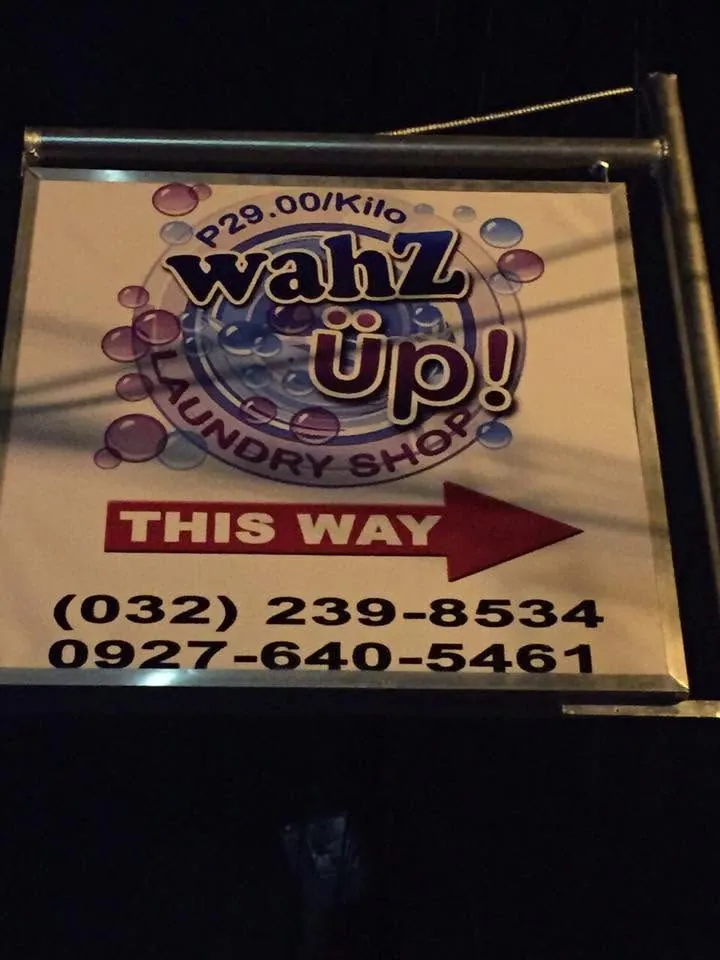 Wahz Up! Laundry Shop framed tarpaulin, printed and installed by MCAV